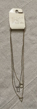 New Lauren Conrad LC Necklace Dainty Delicate Gold Tone Layered Triple Strand